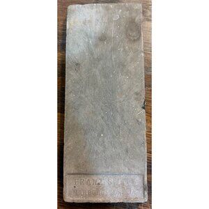 VINTAGE "FRANZ SWATY" MARBURG AUSTRIA BARBER RAZOR HONE SHARPENING STONE-Finest!